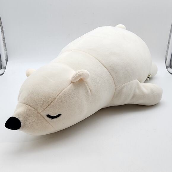 LivHeart Premium Nemu Nemu Hug Body Pillow Polar Bear Plush 21" White Japan - Picture 1 of 8